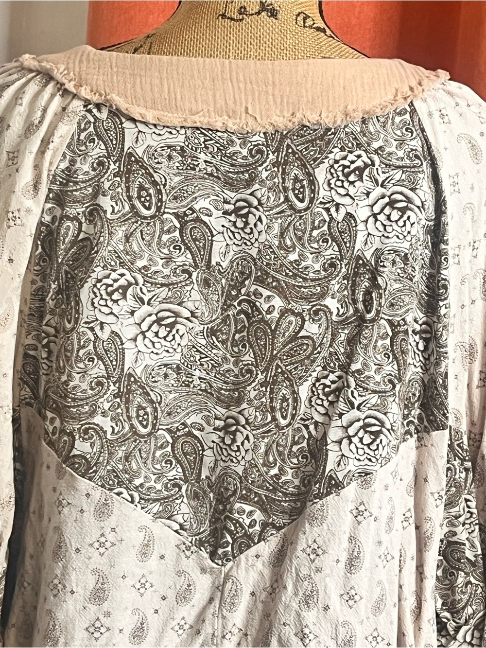 POL Bohemian Lace-Up Peasant Top - Picture 3 of 6